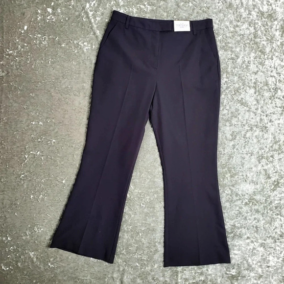 Topshop Black Flare Slacks - Picture 1 of 9